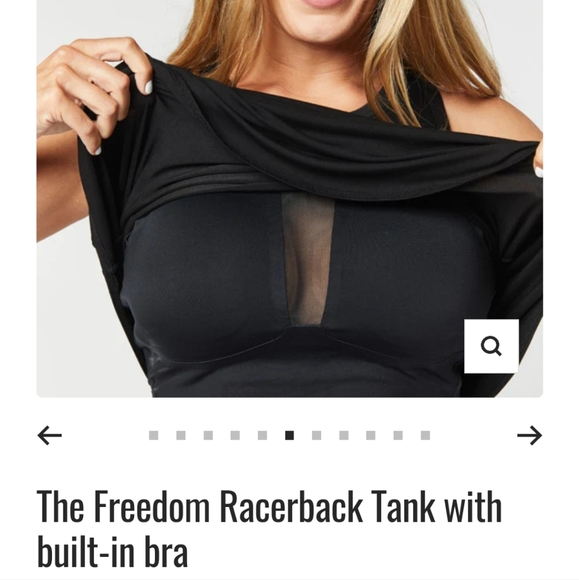 EUC SHEBIRD builtin bra raceback top - Picture 6 of 7